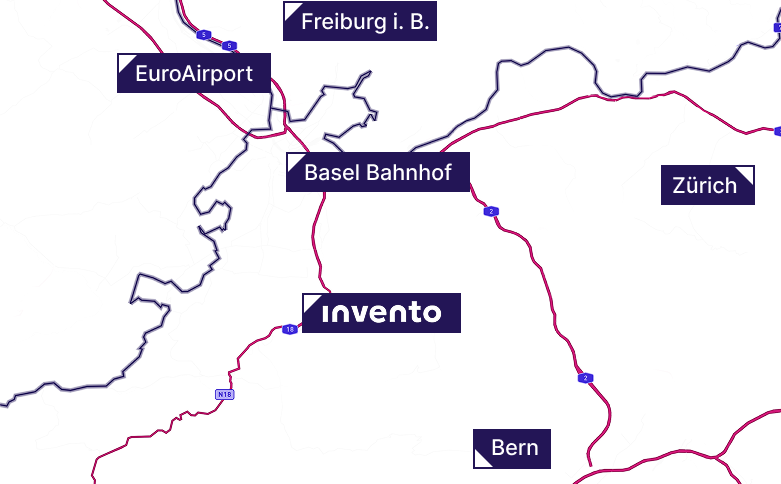 Invento Stores Map